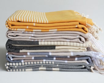 Set of 5 Towels Beach-Bath Towel dry quickly and they're regular thickness multi-functional Towels