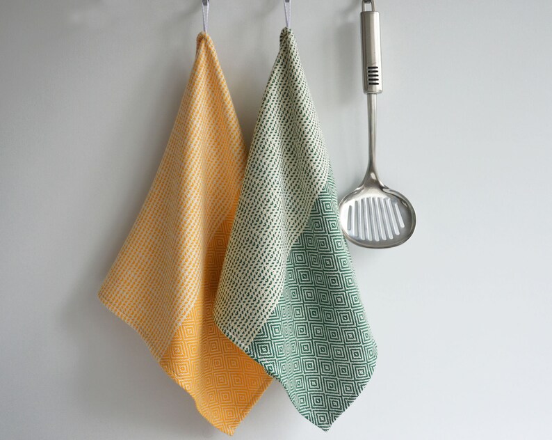 SALE / Kitchen Towel HandHead Towel Tea Towel /Yellow Etsy