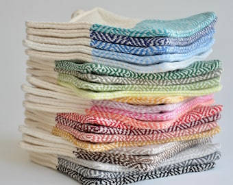 Kitchen Pot Holder, Multicolored Hot Pad, Diamond Pattern and Two-Tone, Gift for Special Occasions