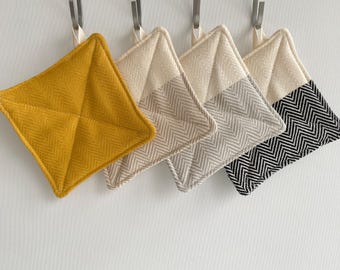 Kitchen Pot Holder, Multicolored Hot Pad, Two-Tone, Gift for Special Occasions