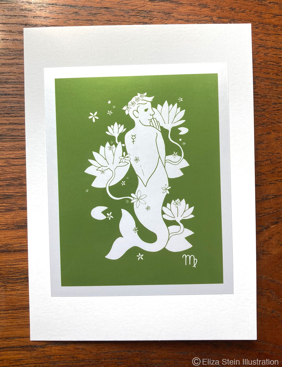 Virgo Zodiac Sign Birthday Greeting Card, Mermaid, Merman, Star Sign ...