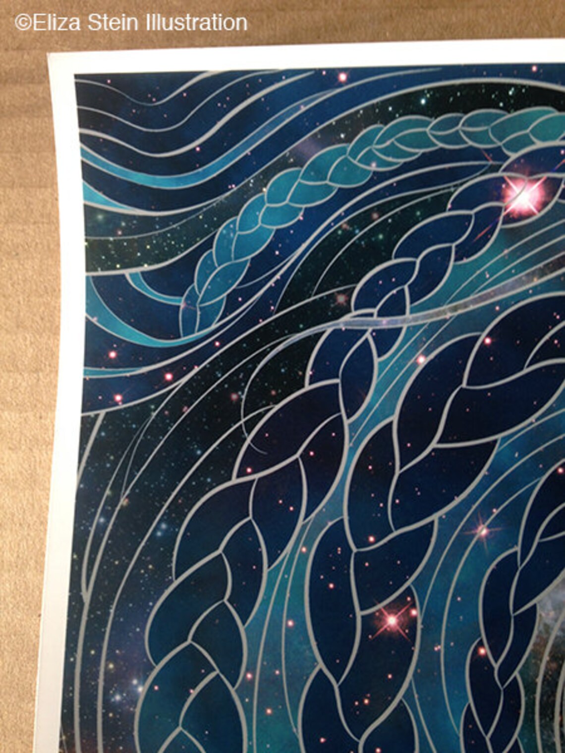 Outer Space Wall Art, Galaxy Art Print, Moon Goddess Fantasy ...