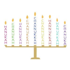 Carte drôle de Hanoucca, carte de voeux Menorah, carte vierge de Hanoucca, carte de fête juive
