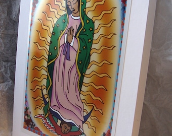 Virgen de Guadalupe Greeting Card, Blank, 5x7