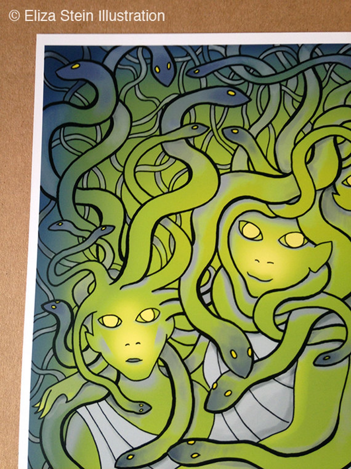 Medusa and the Gorgon Sisters Art Print, Ancient Greek Mythology ...
