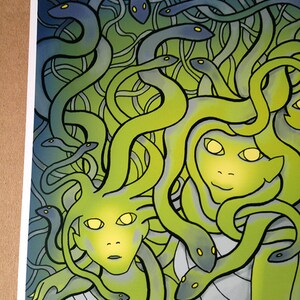 Medusa and the Gorgon Sisters Art Print, Ancient Greek Mythology ...