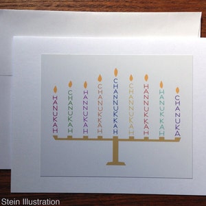 Funny Hanukkah Card, Menorah Greeting Card, Blank Chanukah Card, Jewish Holiday Card image 2