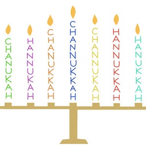 Funny Hanukkah Card, Menorah Greeting Card, Blank Chanukah Card, Jewish Holiday Card image 1