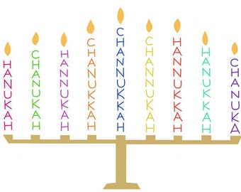 Carte de Hanoukka amusante, carte de vœux Menorah, carte vierge de Hanoukka, carte de fête juive