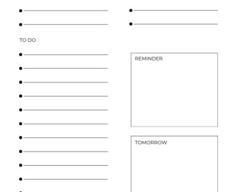 Motiverende maandelijkse takenlijst | Dagplanner | Dag-een-pagina-organisator