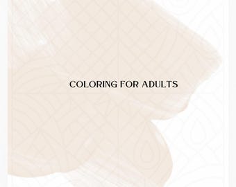 Coloriage pour adultes (moyen)