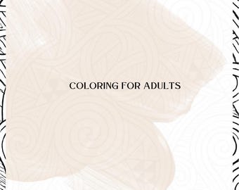 Coloriage pour adultes (difficile)