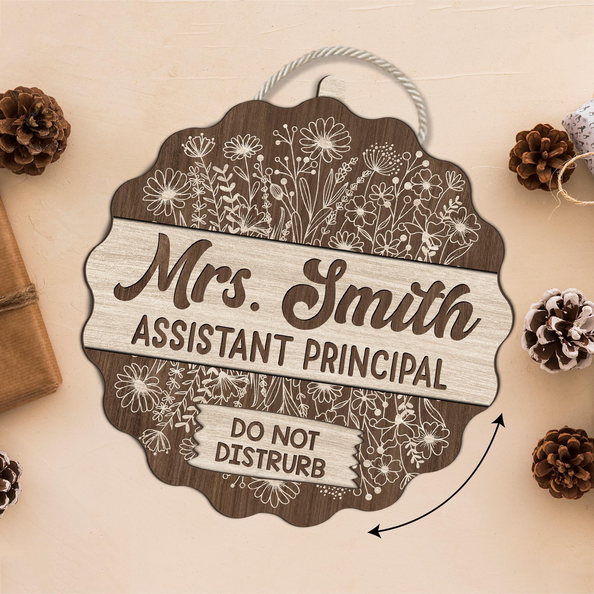 Assistant Sign Personalized Door Sign With Rotating Status | Custom Assistant ...