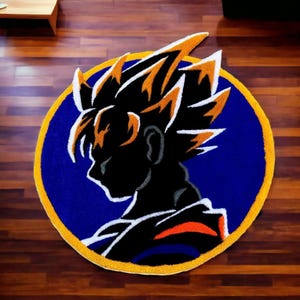 Handmade Anime Ninja Rug: Japanese Gaming Room Decor