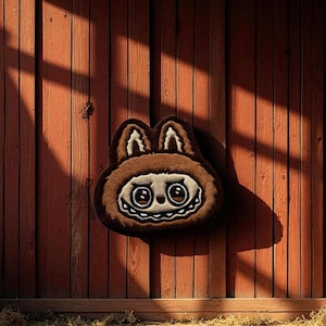 Tapis capitonné fait main inspiré de Bubu - Tapis de sol personnalisé dessin animé mignon
