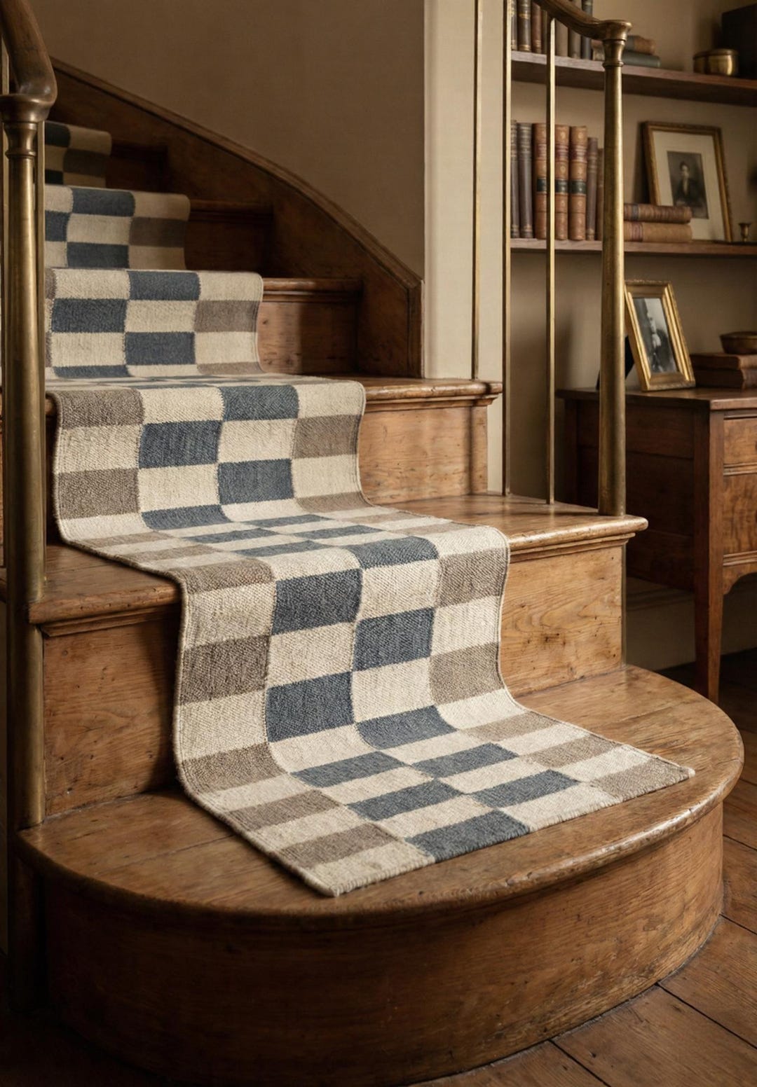 Single Stair Rug Handwoven Wool Stair Rug Runner | Customizable Wool Rug for Stairs ...