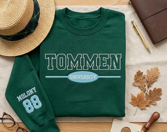 Custom Fictional University Embroidered Shirt, Booktok Sports Romance, Varsity Reader Tee