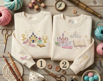 Custom Fairy Tale Embroidered Shirt, Magic Castle Princess Tee, Storybook Lover Gift