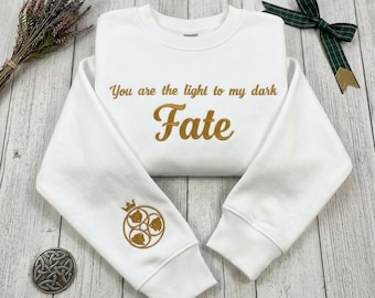 Fated Mates Embroidered Shirt, Romantasy Booktok Reader, Dark Fantasy Gift