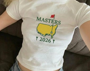 Masters 2026 Golf Baby Tee, Augusta Tournament Shirt, Preppy Sports Crop Top