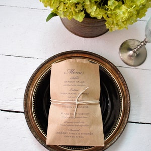 Menu torby na chleb Brown Kraft