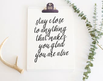 Glad You Are Alive Print