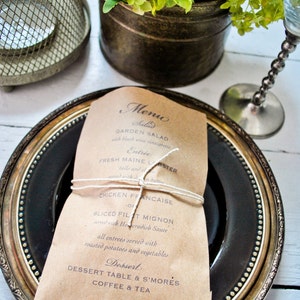 Brown Kraft Bread Bag Menu image 4