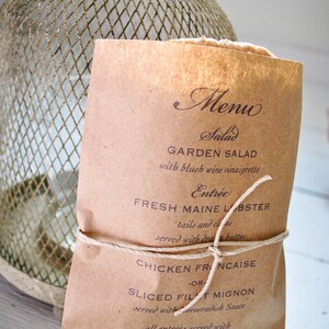 Brown Kraft Bread Bag Menu image 3