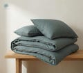 Linen Cotton Blend Duvet Cover Set | Soft Washed Bedding | Breathable Luxury Bed Set