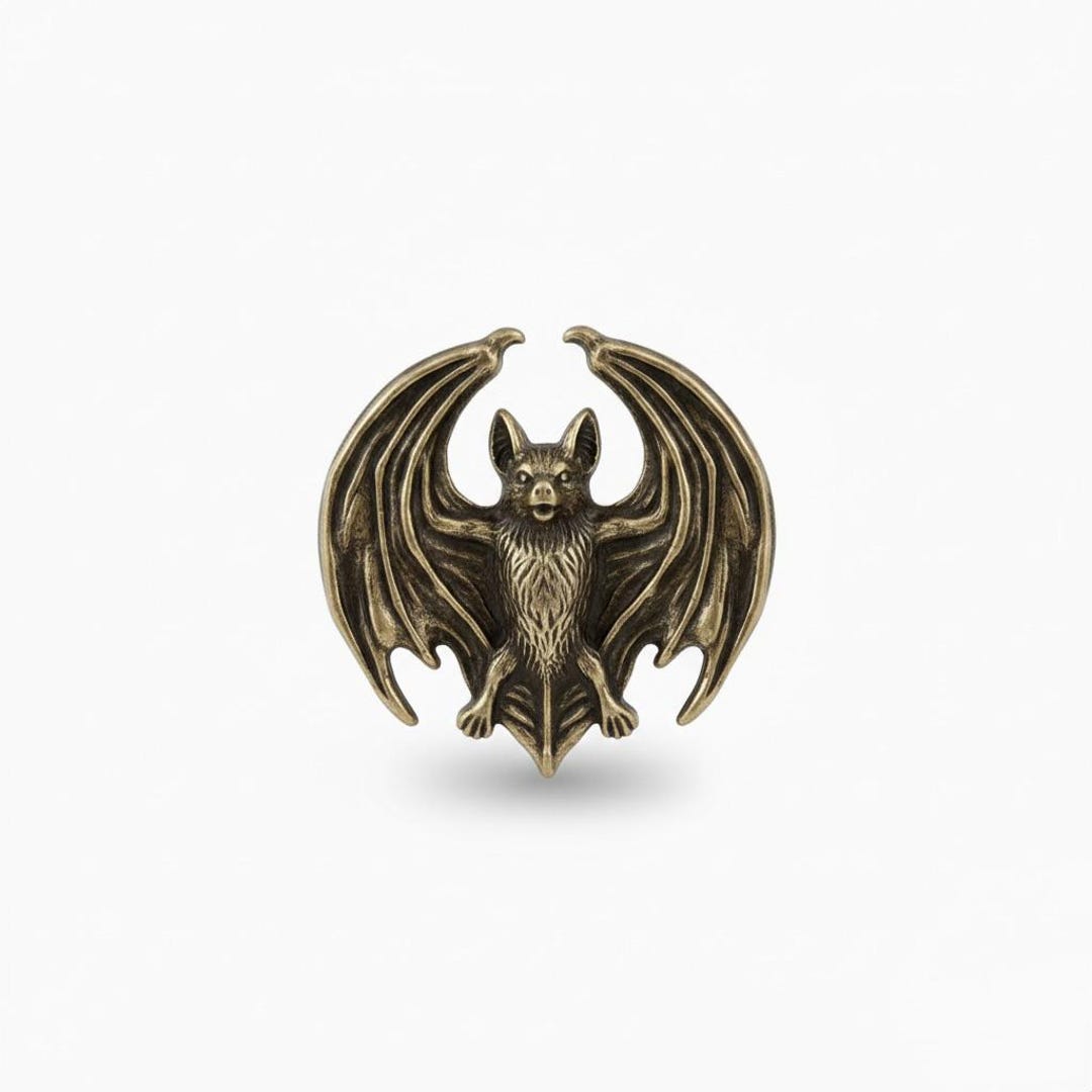 Set of 2/4 Brass Decorative Bat Drawer Knobs in Antique Brass Finish - Etsy