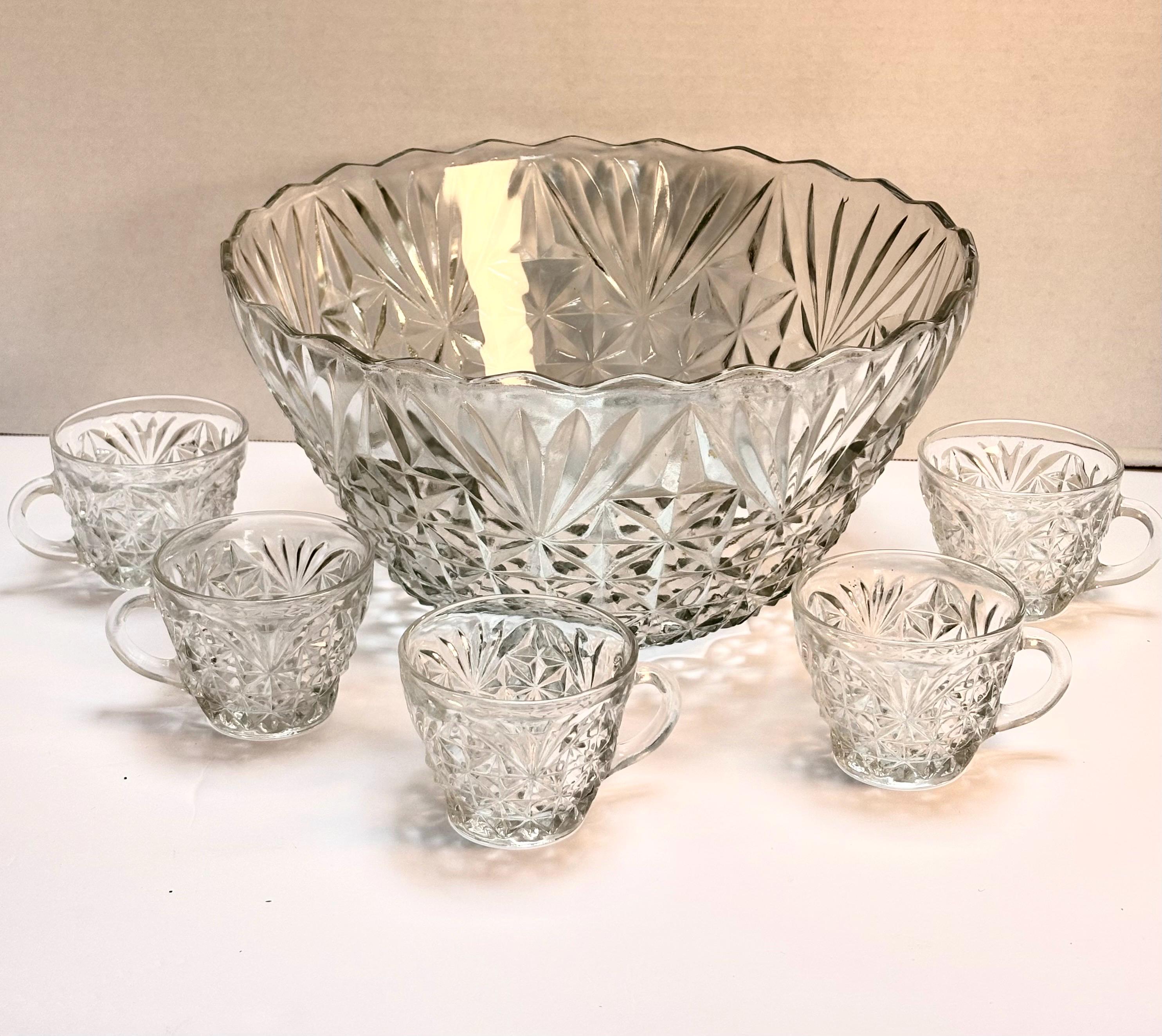 Punch Bowl Set Anchor Hocking Arlington - Etsy