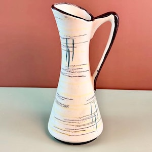 Vintage Bay Keramik Vase, Mid Century West Germany Jug-Style Pitcher