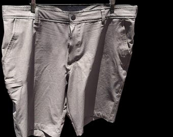 GH Bass & Co heren sz 40 performance stretch sneldrogende grijze chinogolfshorts