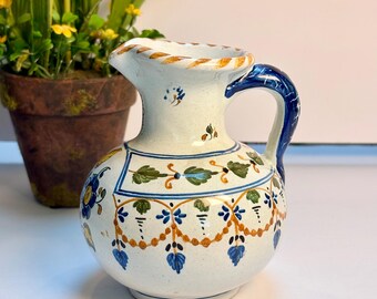 vintage hand-painted ceramic Talavera creamer from Duran Spain