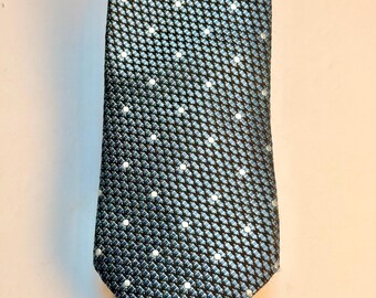 ERMENEGILDO ZEGNA blue Woven Silk Luxury men’s neck Tie made in Italy