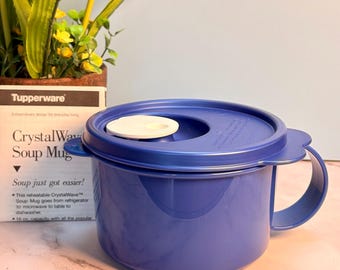 Tupperware Crystalwave 16 oz. microwavable Soup Mug Cover & Vent New BPA FREE