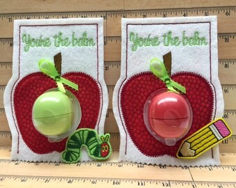 Teacher Appreciation Gift, Apple Lip Balm Holder, End of Year Teacher Gift, You're the Balm, Teacher Thank You Gift, Preschool Teacher Gift