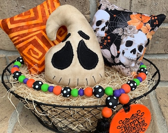 Halloween Bowl Fillers, Set of 3 Mini Halloween Pillows, Primitive Halloween Decor, Tier Tray Decor