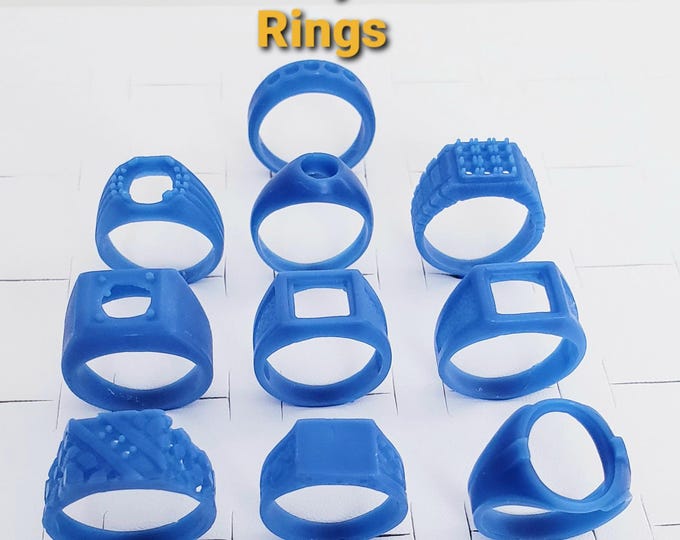 10 Classic Style Mens Rings, Assortment. Wax Patterns for Lost Wax ...
