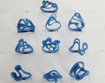 10 Fashion Style Rings,  Wax Patterns For Lost Wax Casting 25-056
