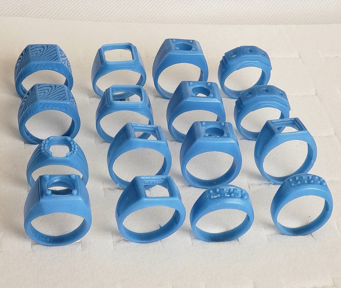 Lot of 16 Mens Rings. Wax patterns for lost wax casting 21103 Etsy