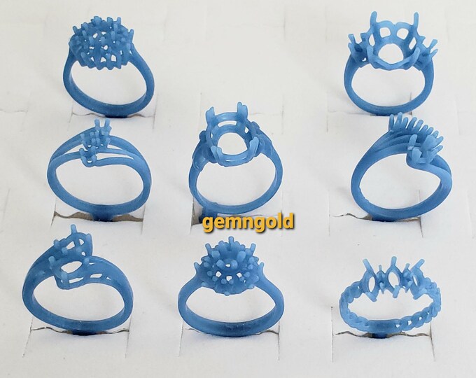 8 Assorted Wax Rings. Wax Patterns for Lost Wax Casting 25-021 - Etsy