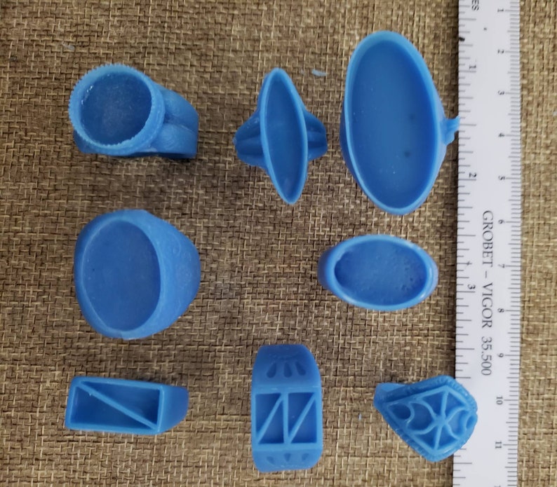 8 wax Ring patterns for lost wax casting. Enameling Inlay Etsy