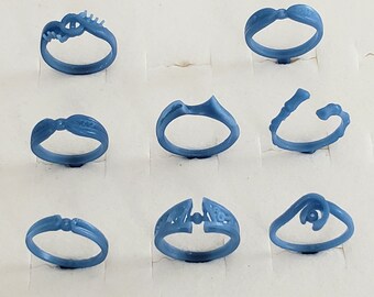 8 Assorted Shanks For Rings. Wax Patterns For Lost Wax Casting 24-016