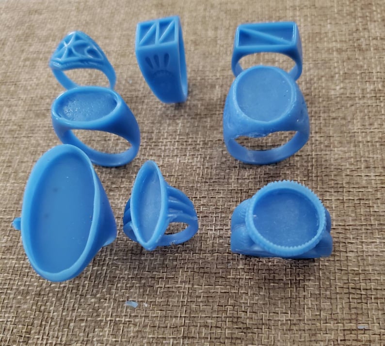 8 wax Ring patterns for lost wax casting. Enameling Inlay Etsy