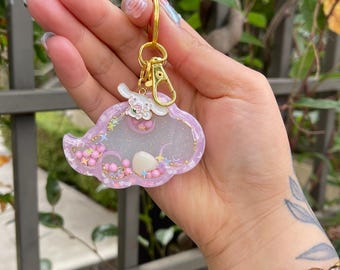 Resin cloud dry shaker keychain (2 options)
