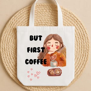 But First Coffee PNG, Retro Coffee Lover Clipart, Trendy Leopard Caffeine Quote, Sublimation Design for Coffee Shirt or Mug