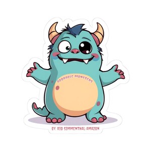 Adorable Monster Stickers, Cute Laptop Decals, Childrens Party Favors, Fun Bedroom Decor, Gift for Monster Lovers