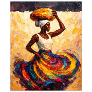 Abstract African Woman Canvas Print: Colorful Home, Gym, Office Art
