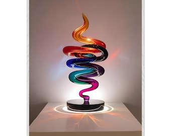 Blown Glass Sculpture Art Print: Flame Inspired Modern Home Decor